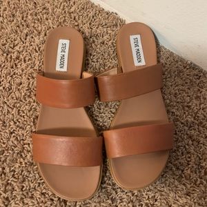 Steve Madden Leather Slide Sandals (brand new!)